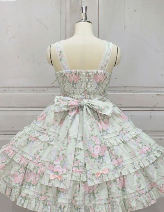 メタモルフォーゼ　シャーロットティアードJSK&ヘッドドレス　ブラウス グリーン