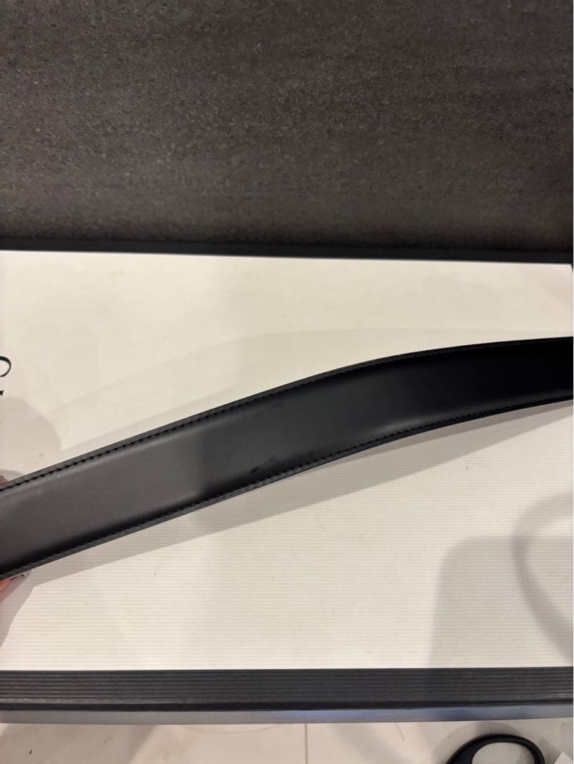 カルティエ　サントス　レザーベルト 黒　102㎝