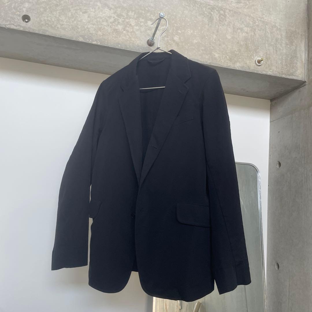 最終値下げ　comoli ウールギャバ セットアップ ネイビー