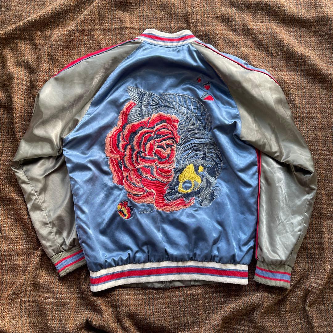 90's~ DIESEL スカジャン 牡丹 燕 鯉 梅 リバーシブル M相当