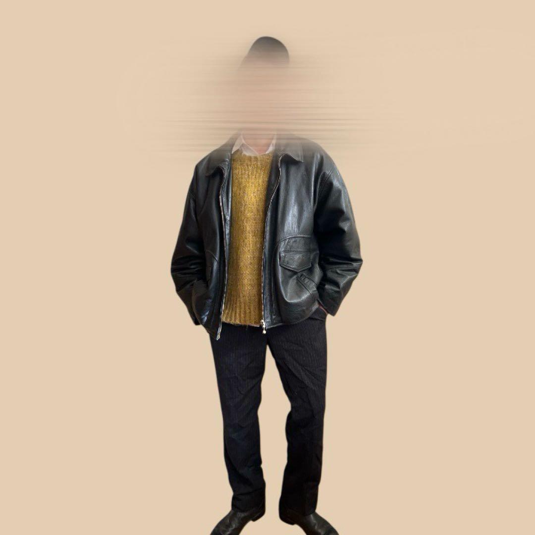 おっとこどっこさー様 90s Euro Vintage ビッグ レザージャケット