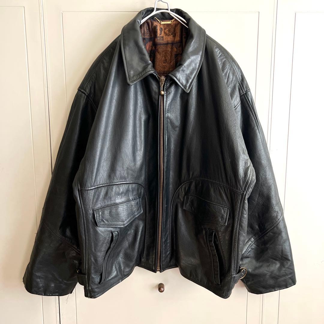 おっとこどっこさー様 90s Euro Vintage ビッグ レザージャケット