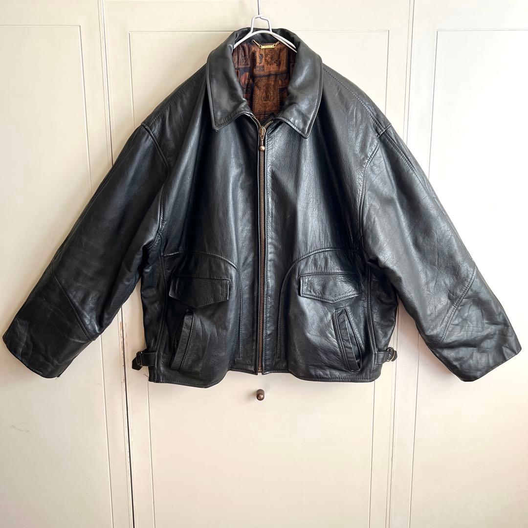 おっとこどっこさー様 90s Euro Vintage ビッグ レザージャケット