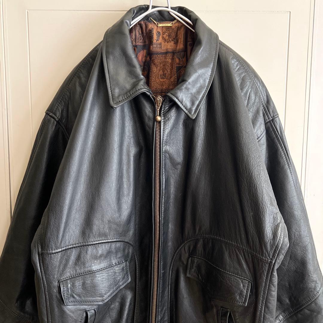 おっとこどっこさー様 90s Euro Vintage ビッグ レザージャケット