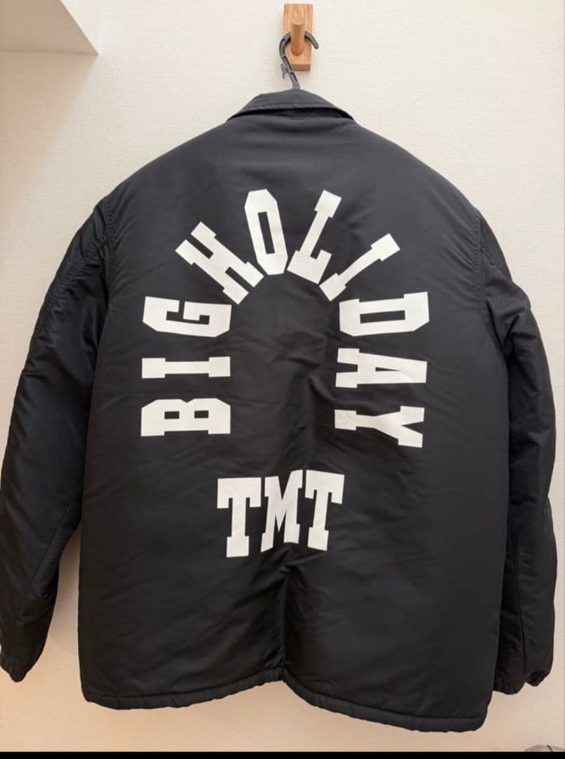 TMT ブラック ナイロンジャケット　Ｌサイズ　黒　裏ボア