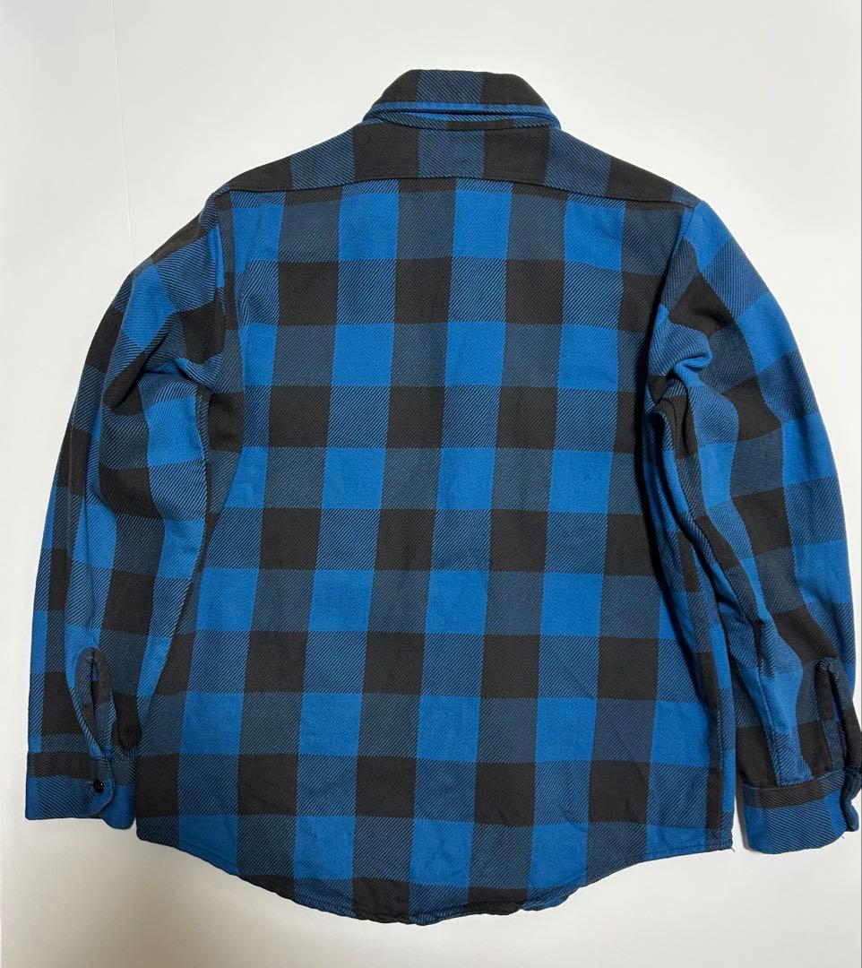 70s〜80s Mr.Leggs ネルシャツ ブロックチェック青黒