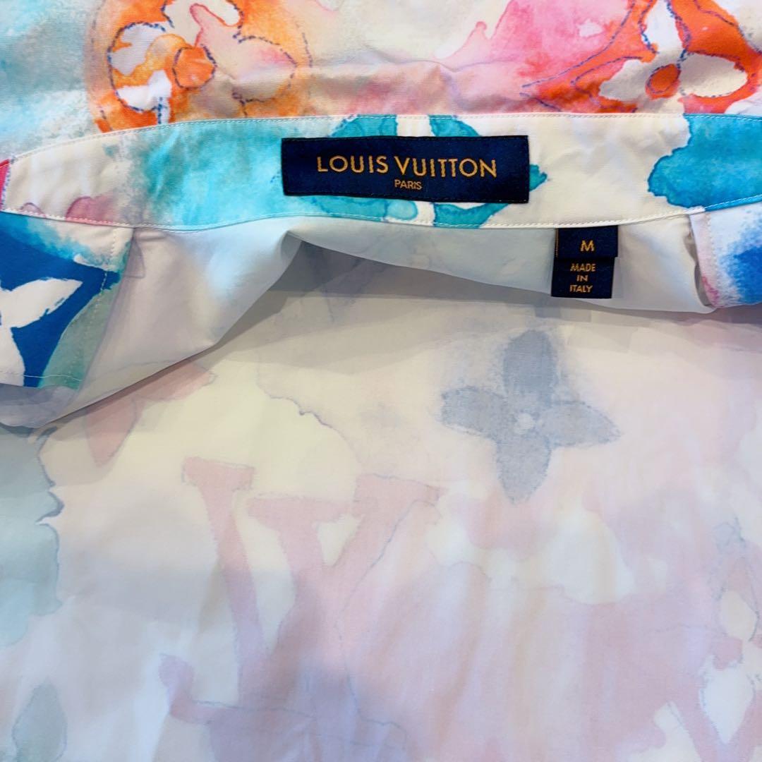 極美品 2021SS ルイヴィトン マルチカラーウォーターカラーシャツ M