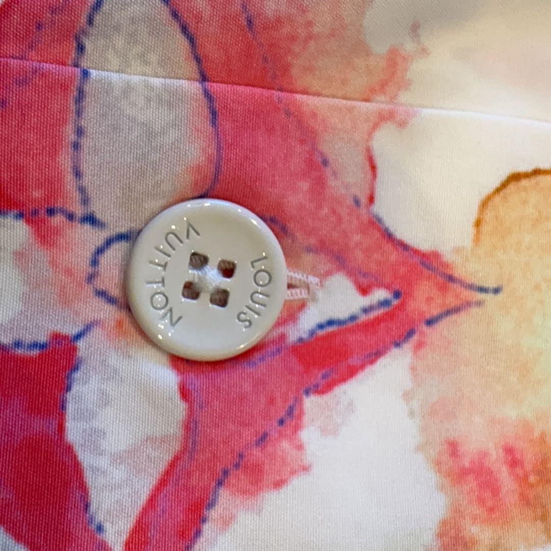 極美品 2021SS ルイヴィトン マルチカラーウォーターカラーシャツ M