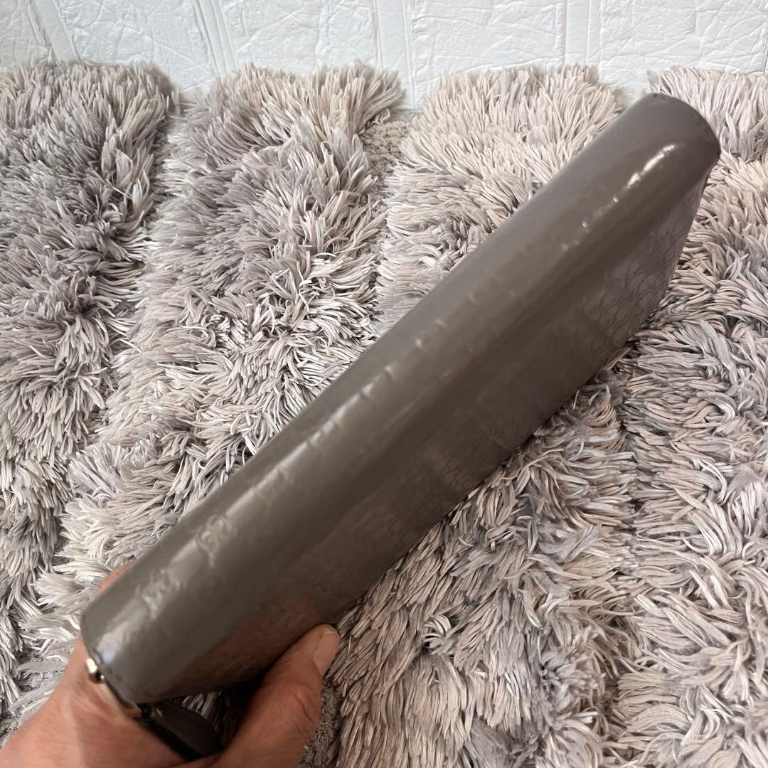 GUCCI マイクロシマ　ラウンドファスナー　グレー　長財布　メンズ　レディース