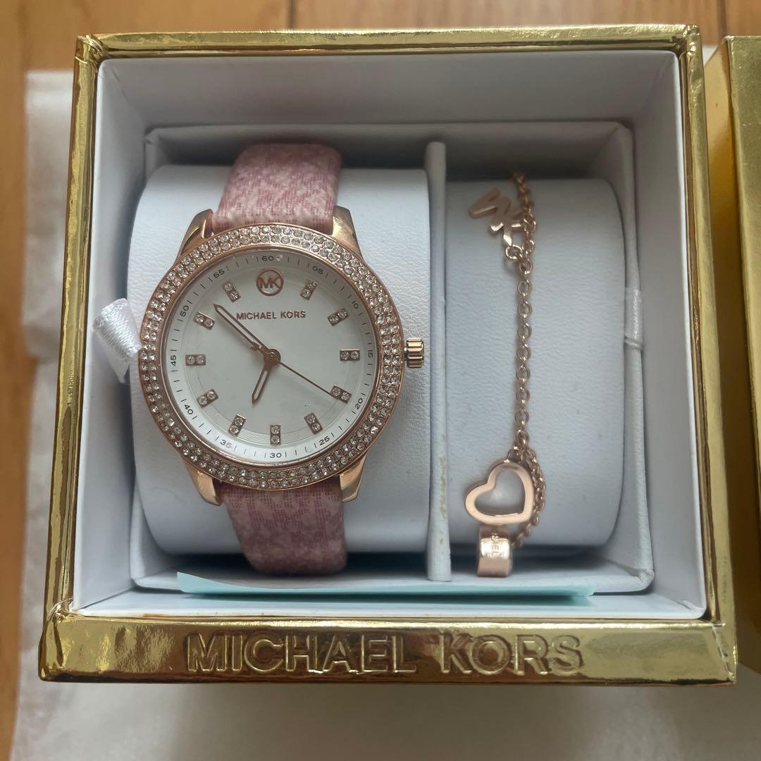 MICHAEL KORS ピンク 腕時計とブレスレット※箱無しは1000円OFF