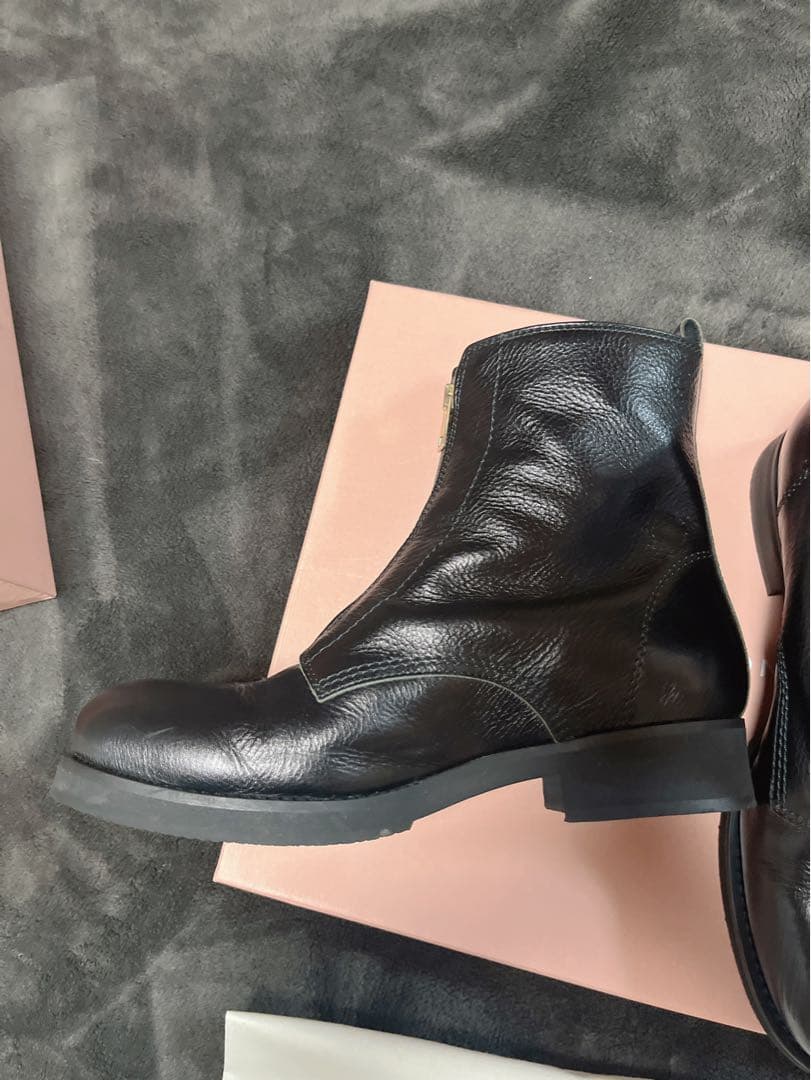 ファビオルスコーニFABIO RUSCONIジップサイドゴアショートブーツレザー