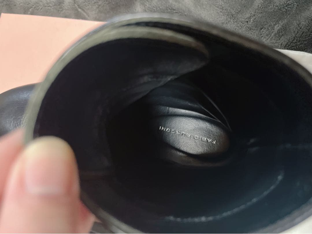 ファビオルスコーニFABIO RUSCONIジップサイドゴアショートブーツレザー