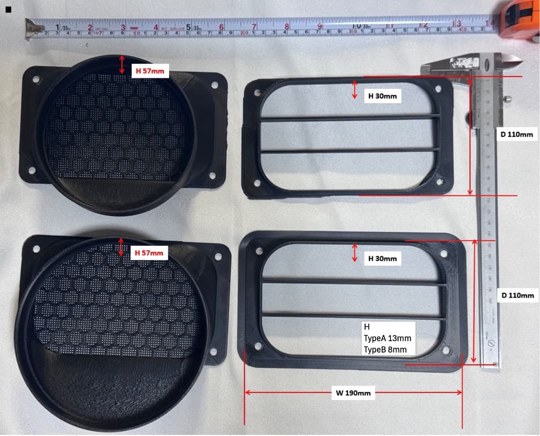 エコフローECOFLOW WAVE2,3専用ダクト取付用パーツ リアドア用 B
