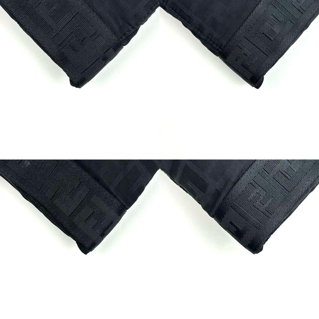 専用■フェンディ ズッカ柄 ボディバッグ FF キャンバス レザー ブラック