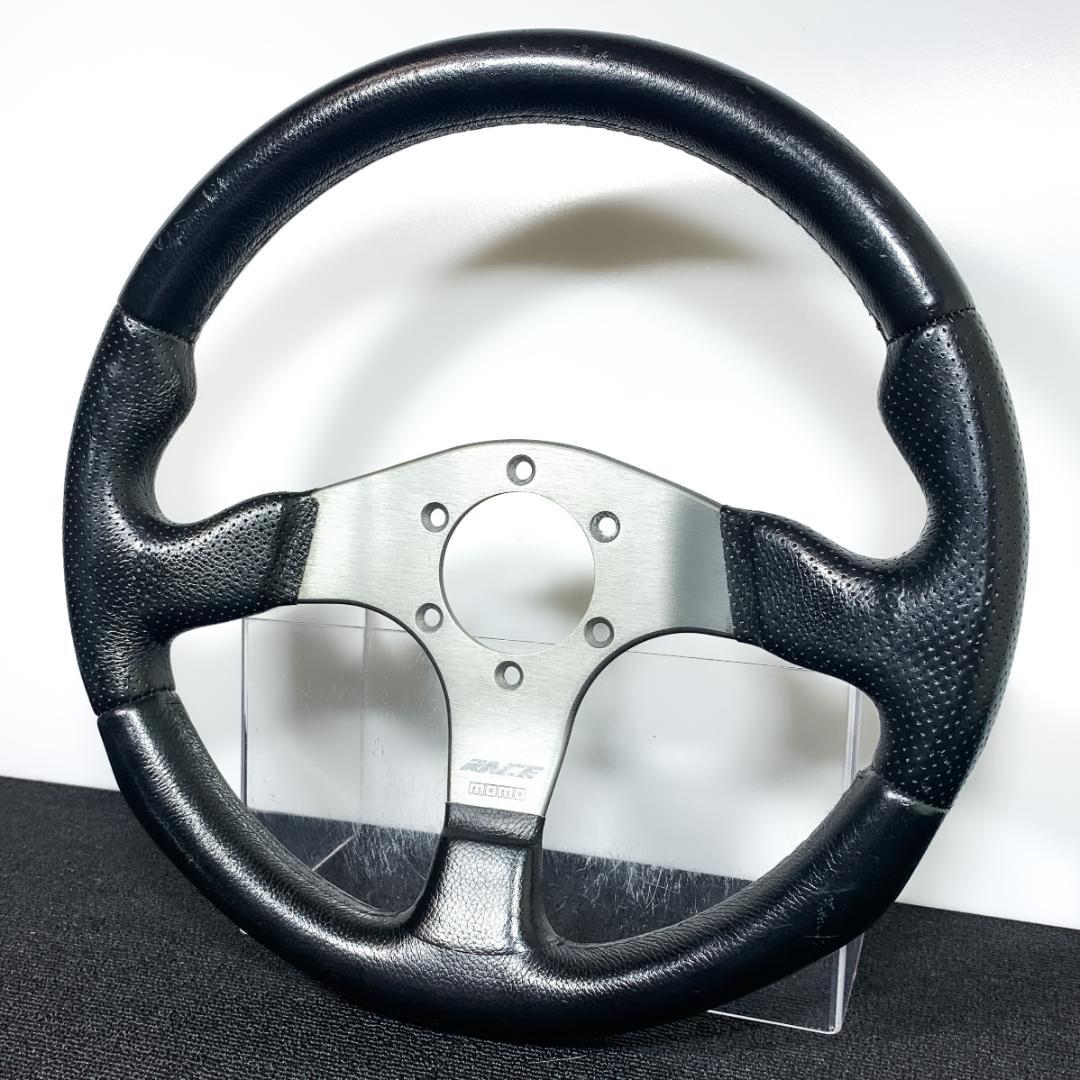 モモ RACE レース レザーステアリング 32パイ 2007年7月製造 当時物