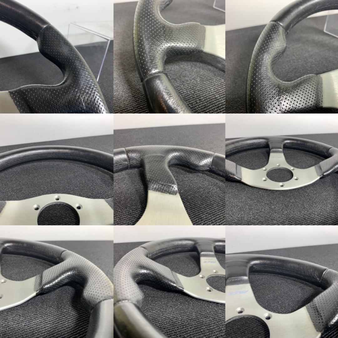 モモ RACE レース レザーステアリング 32パイ 2007年7月製造 当時物