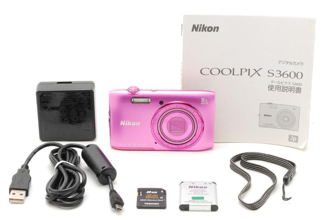 Nikon COOLPIX S3600 ピンク SDカード付 動作確認済み