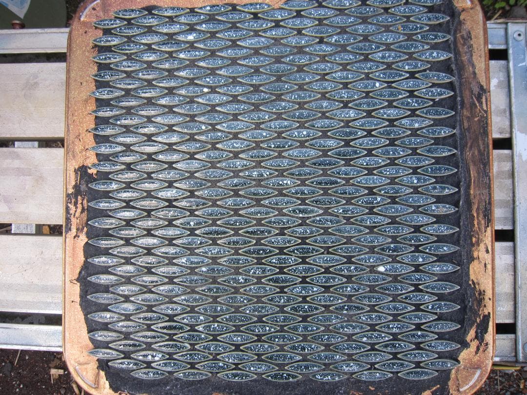 道路標識　昭和30年代初期　廃盤モザイクタル　木の葉タイル６シート
