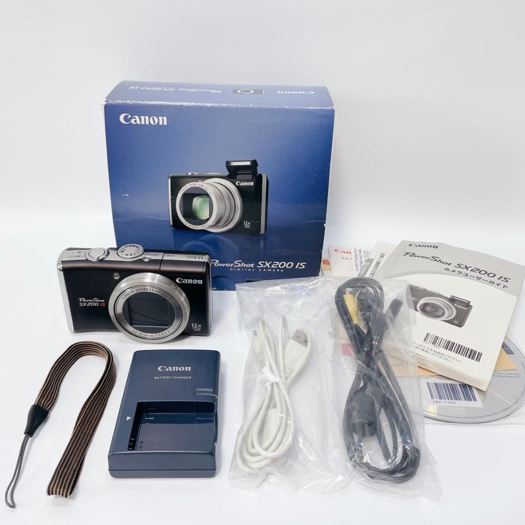 Canon パワーショット SX200 IS ブラック黒 コンデジ 美品