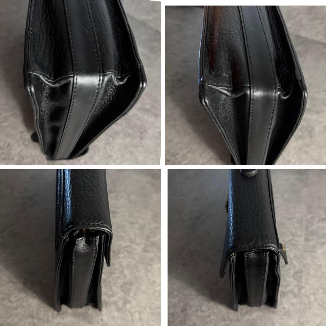 【美品】Burberry's ダレスバッグ　レザー　ビジネス　裏ノバチェック　黒