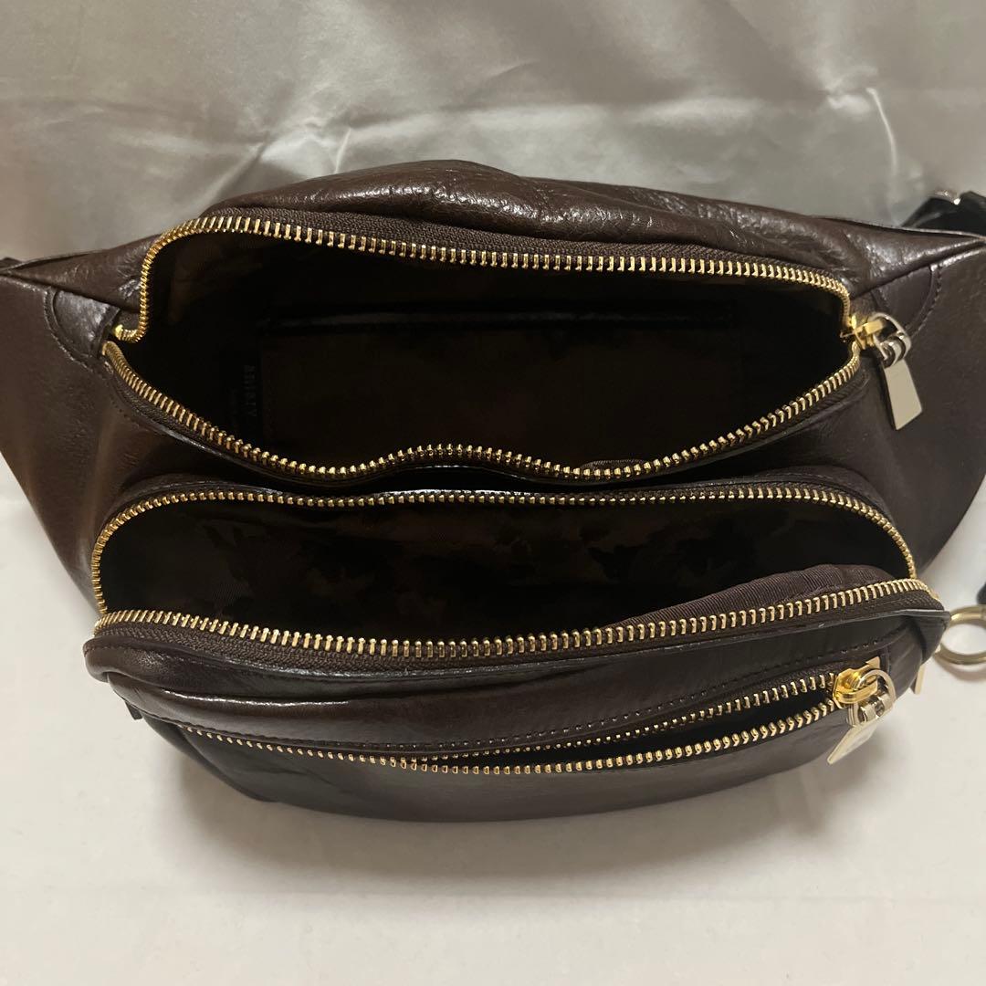 極美品 aniary レザーバッグ ウエストバッグ ショルダー ボディバッグ