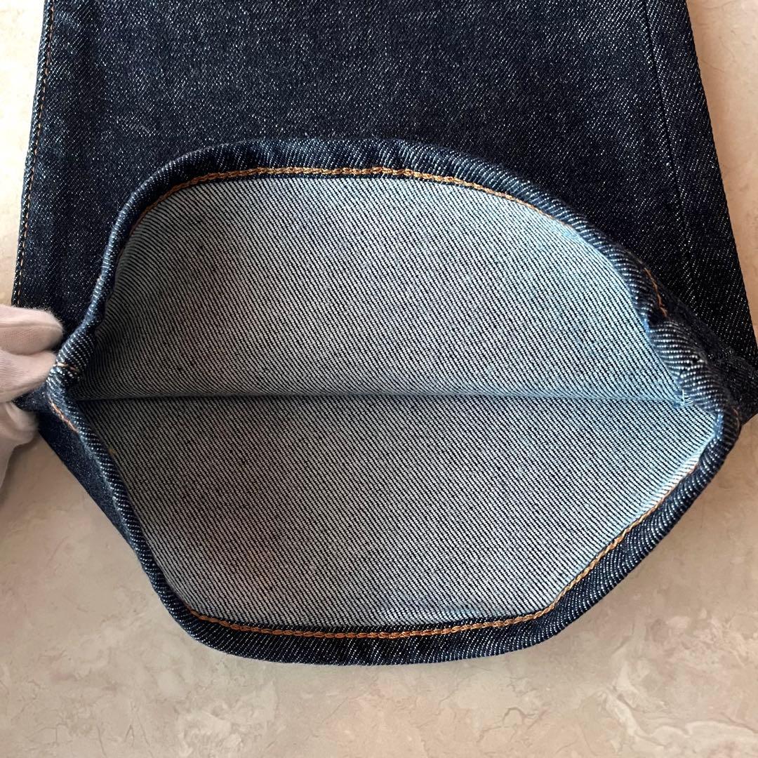 未使用級☆マウジー MVS フレアデニム W24 濃紺 ストレッチ ブーツカット