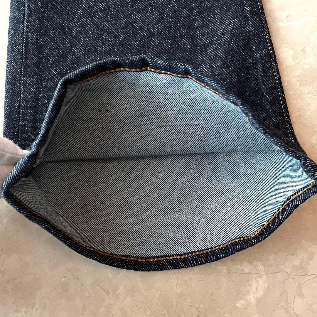 未使用級☆マウジー MVS フレアデニム W24 濃紺 ストレッチ ブーツカット