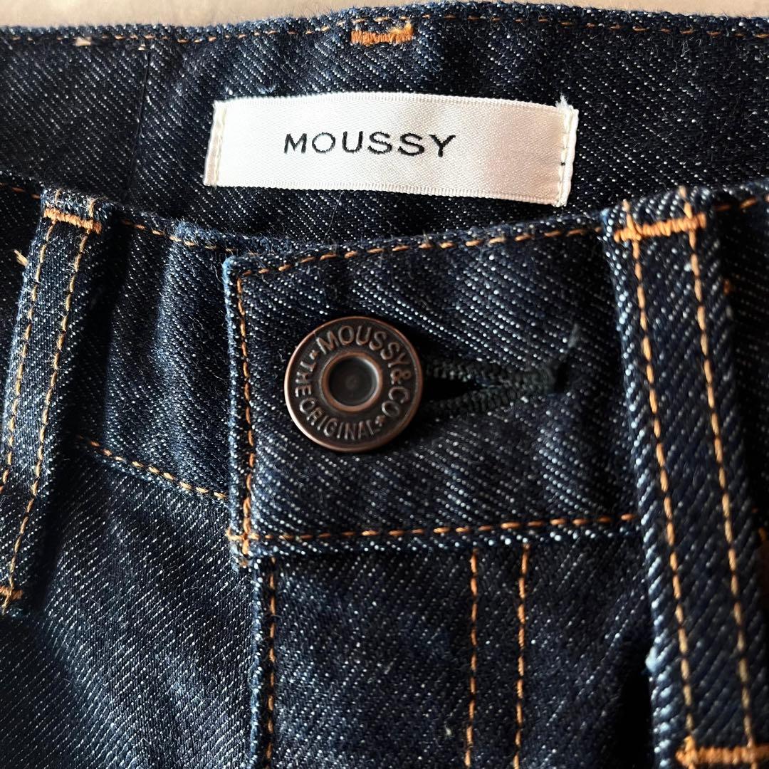 未使用級☆マウジー MVS フレアデニム W24 濃紺 ストレッチ ブーツカット