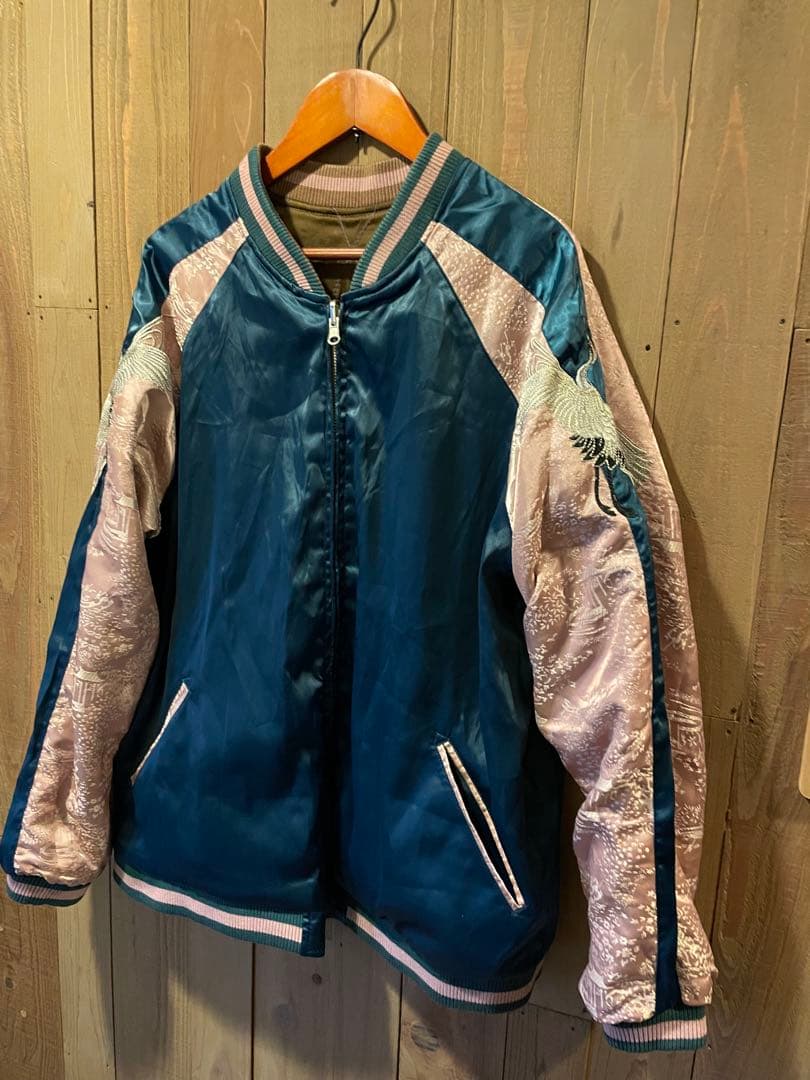 リバーシブルスカジャン （鶴/芸者✕五重塔)