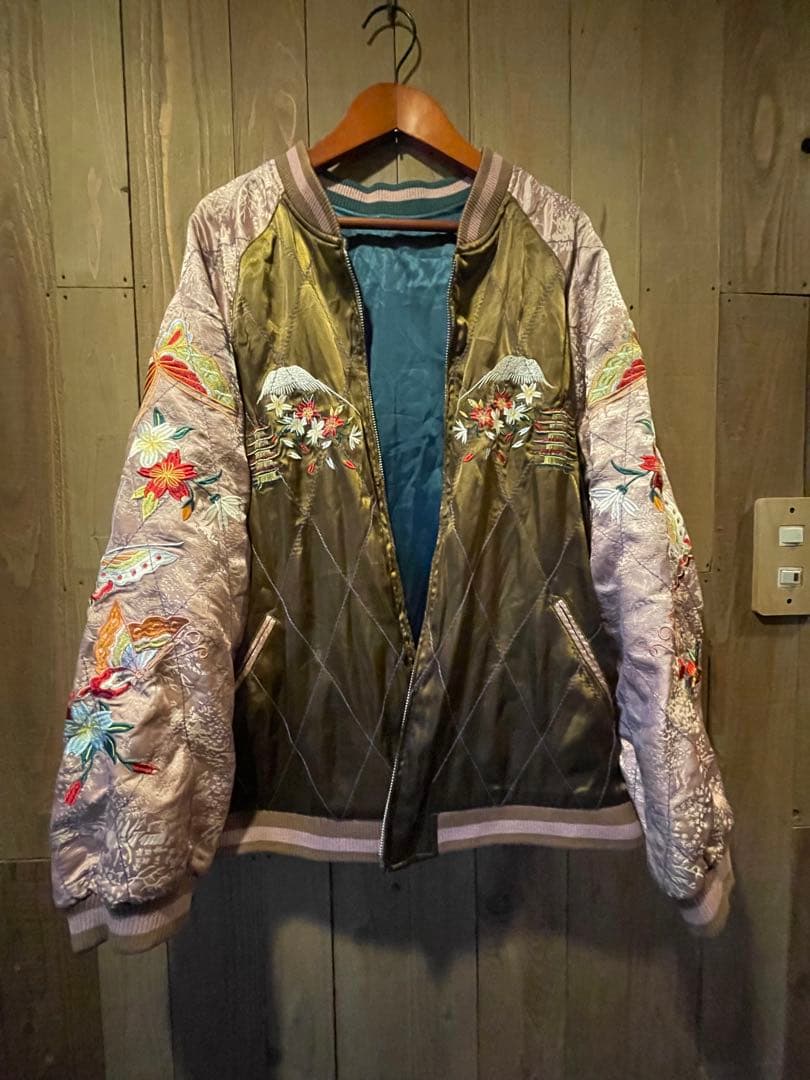 リバーシブルスカジャン （鶴/芸者✕五重塔)