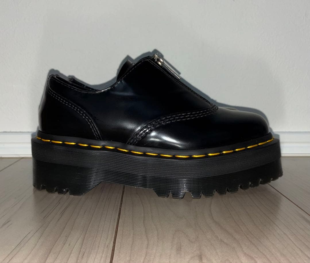 22cm 美品 Dr.Martens AURIAN Ⅱ QUAD ローファー 黒