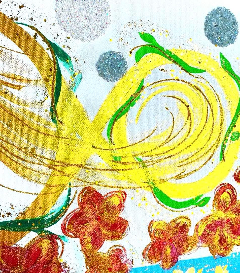 開運絵画　オリジナル　天使の羽根　龍の鱗