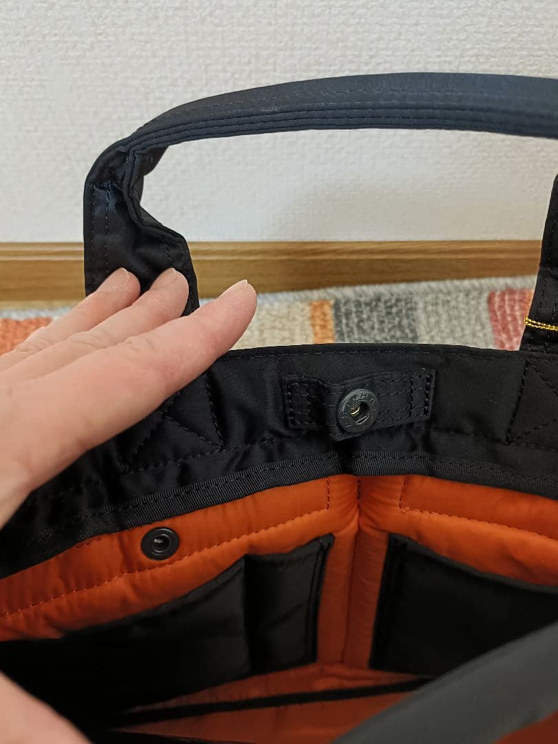 PORTER ブラック トートバッグ　タンカー