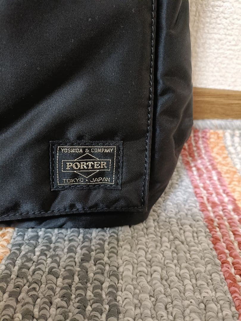 PORTER ブラック トートバッグ　タンカー