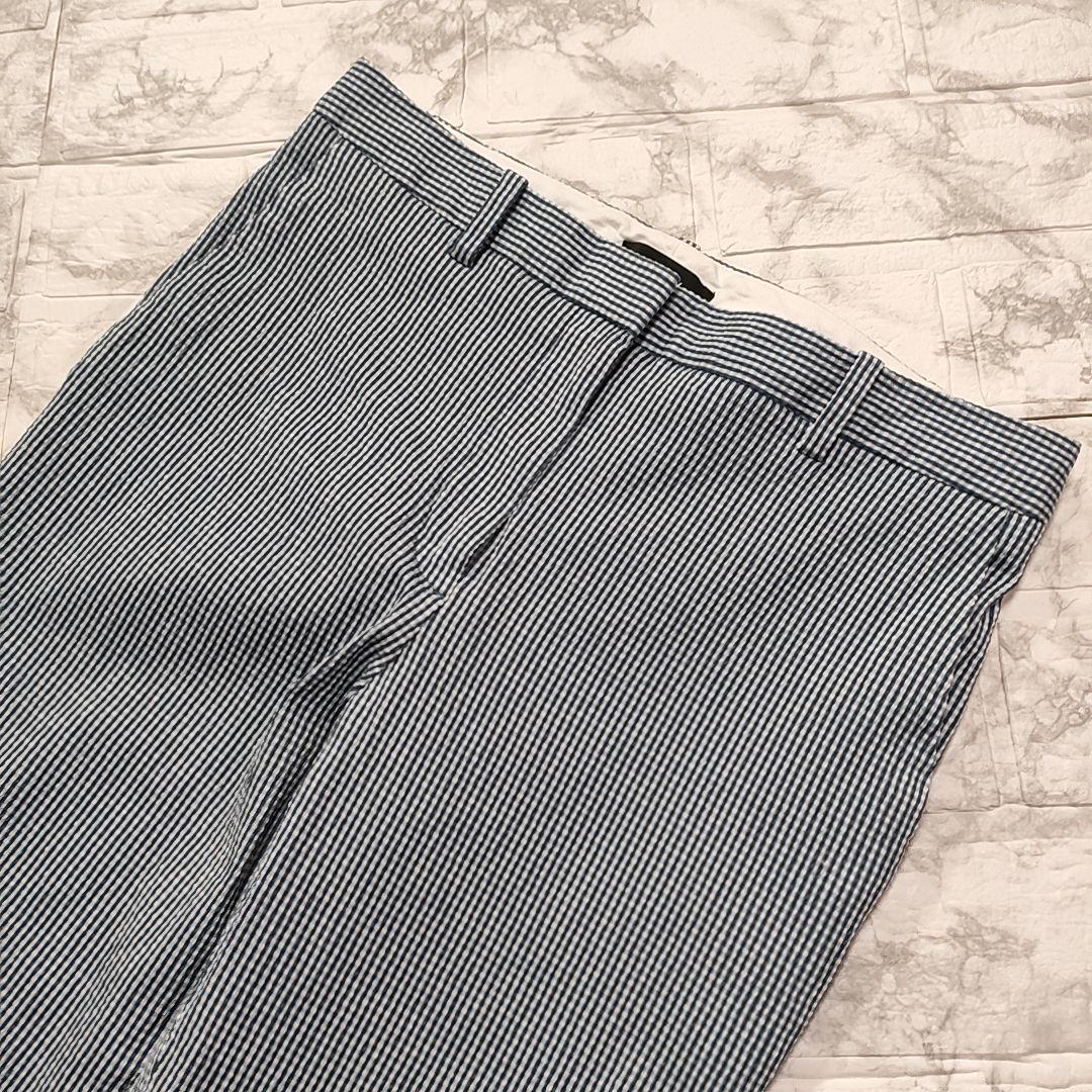 【未使用級】Theory セットアップスーツ シアサッカー チェック ブルー S