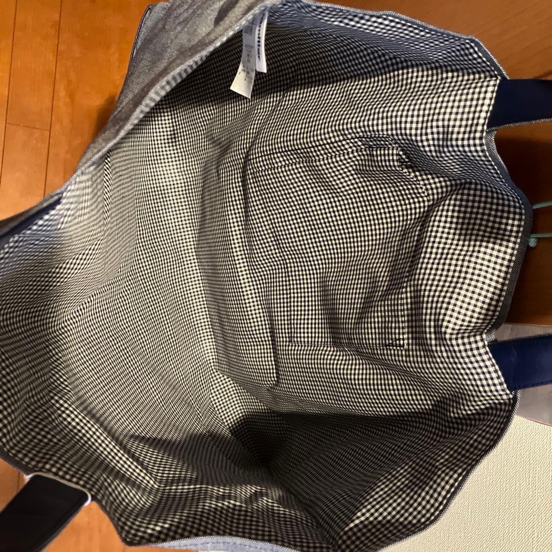 新品タグ付き　familiar デニムバッグ　ネイビー