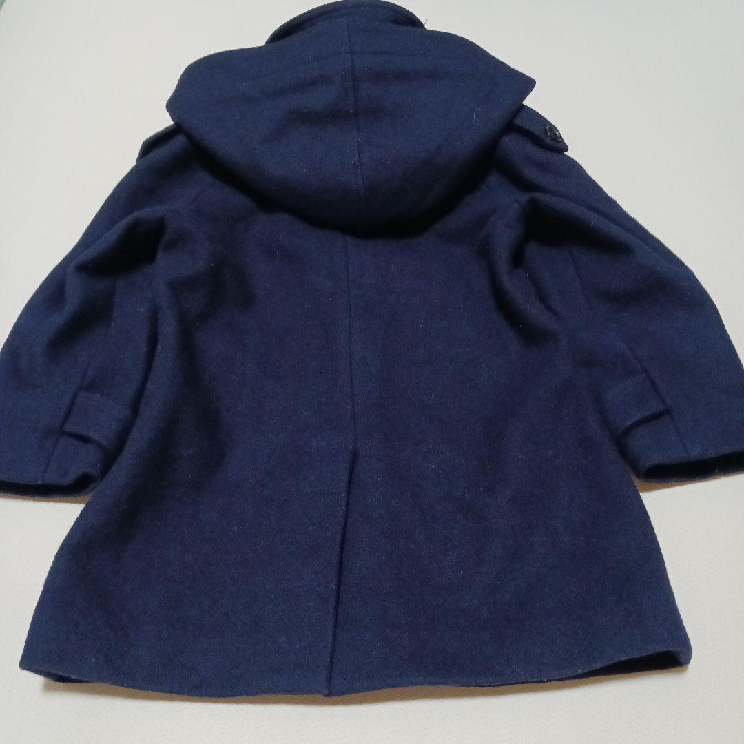 CELINE 美品ネイビー フード付きウールコート110