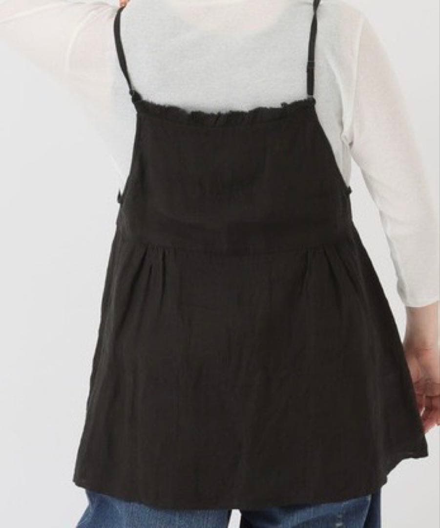 [新品]ジャーナルスタンダード ラックス　60リネンキャミブラウス(ブラック)