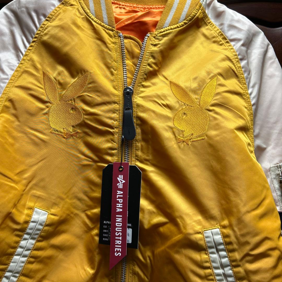 アルファ　プレイボーイ　コラボ　ボンバージャケット　スカジャン　MA-1