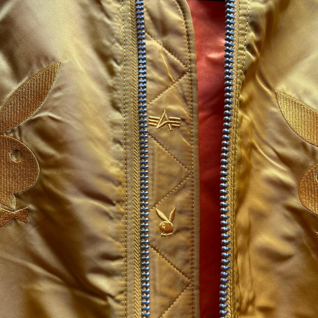 アルファ　プレイボーイ　コラボ　ボンバージャケット　スカジャン　MA-1