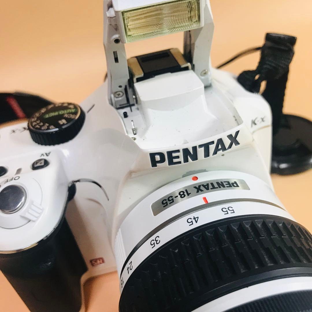 ペンタックス K-x 白　Wi-FiSDアダプター　電池付き