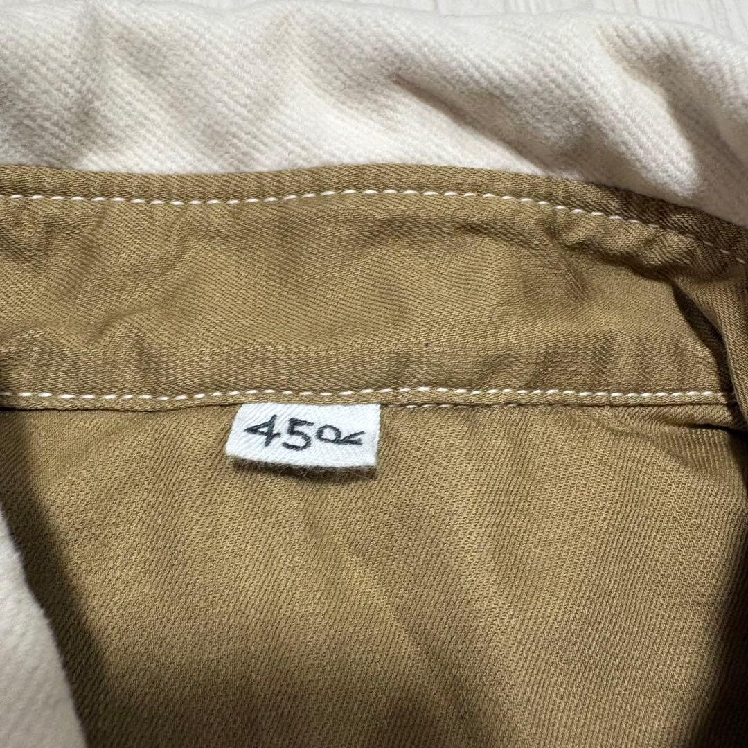 新品 未使用 45R 日本製 コットンストレッチ ワークシャツ レディース
