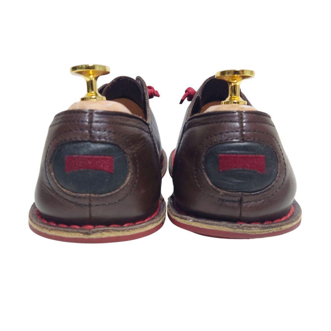 カンペール PEU CAMI ペウカミ レザー シューズ 40 ゴム紐 ブラウン