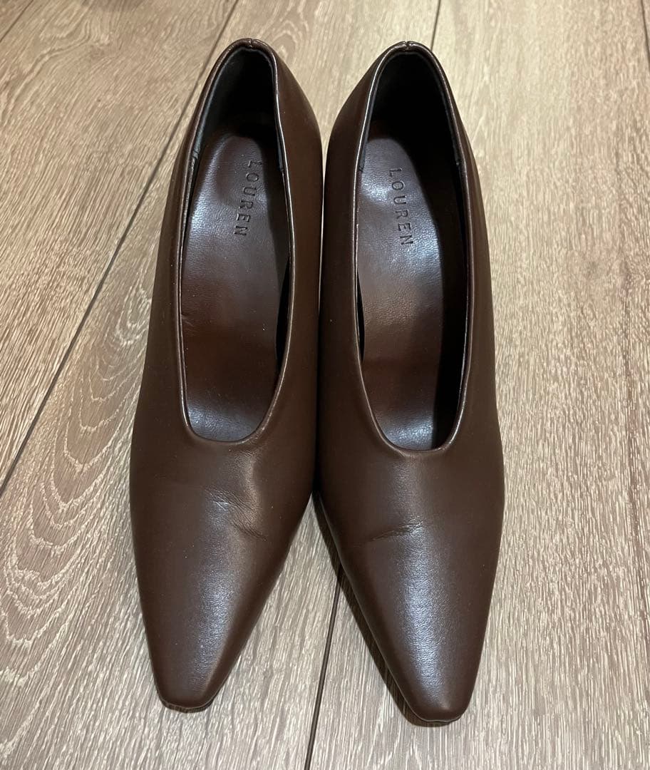 louren ローレン　パンプス　pointed toe pumps ブラウン