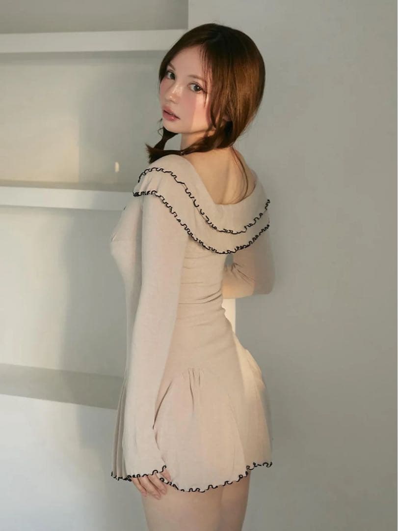 ワンピース andmary Betty frill mini dress