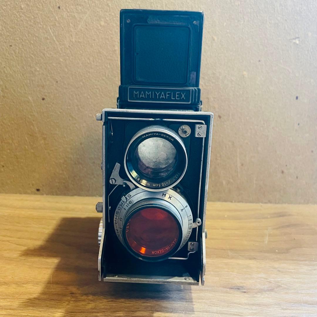 ジャンク MAMIYA マミヤ 二眼レフ 蛇腹MAMIYAFLEX シャッターO