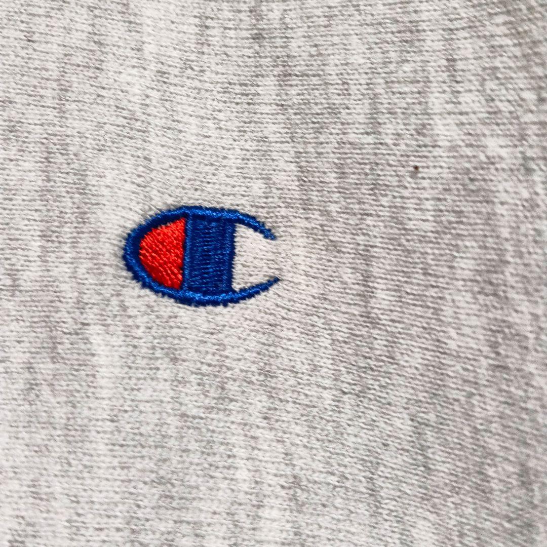 90s チャンピオン リバースウィーブ スウェット グレー 目あり 刺繍