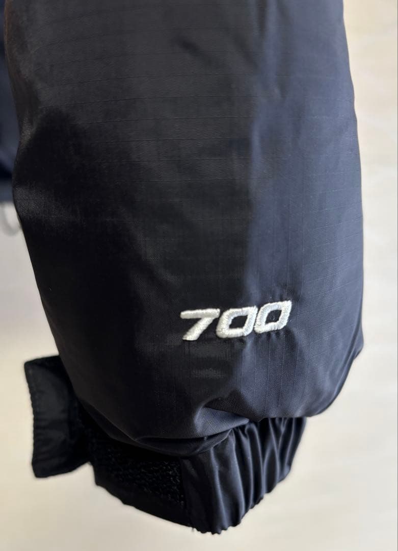 新品ザノースフェイス ダウンジャケット フード付き　L(日本XL相当)黒