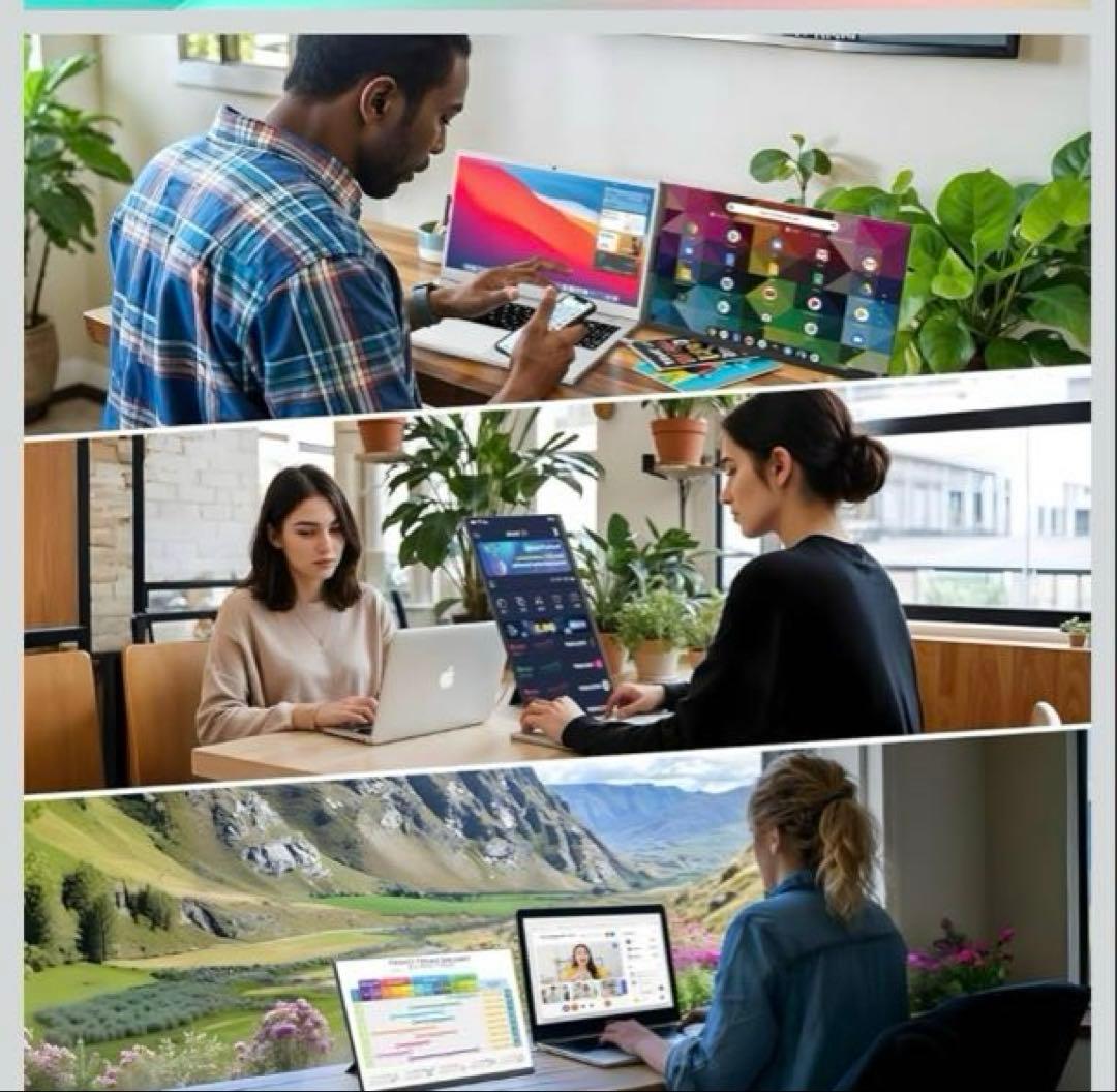 今だけHDMIケーブル付き❣️モバイルモニター15.6 360°回転モニター