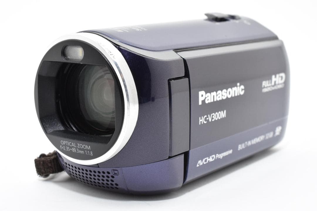 【美品】Panasonic ビデオカメラ HC-V300M ブルー　動作確認済